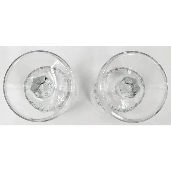 Arcoroc France Crystal Cut Water Goblets Set of 2 Clear Glass 6" Vintage Elegant - Picture 11 of 12
